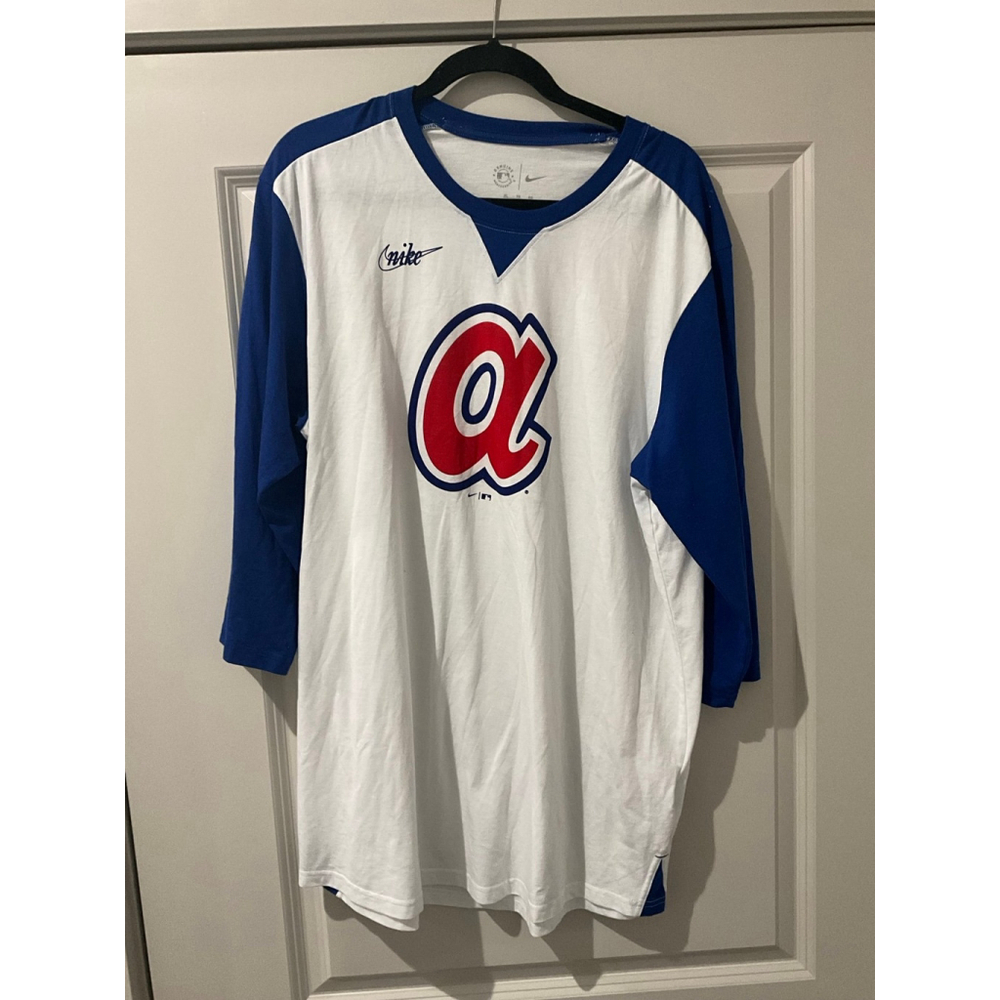 Nike Atlanta Braves Rewind 3/4-Sleeve T-Shirt XL